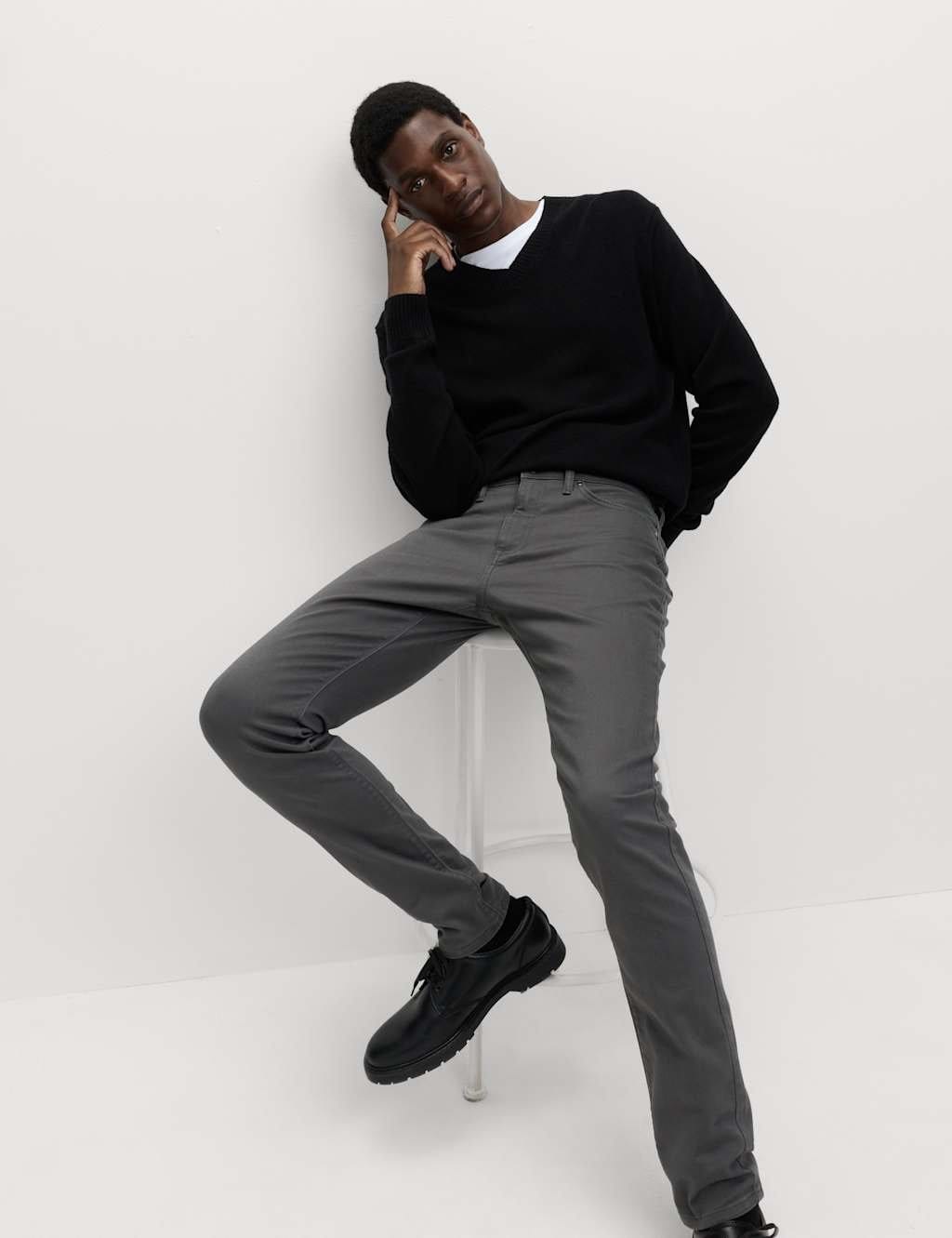 M&S Dark Slate Slim Fit Stretch Jeans