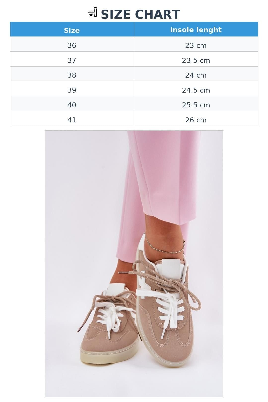 Love Lace Love Lace Women's Sport Shoes Low Cut Suede Comfort Lace Up Rounded Toe Trainers in Beige - 4