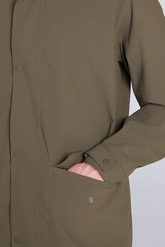 Animal Animal Men's 'Hyde' Lightweight Waterproof Breathable Full Zip Long Outdoor Jacket in Khaki - 3