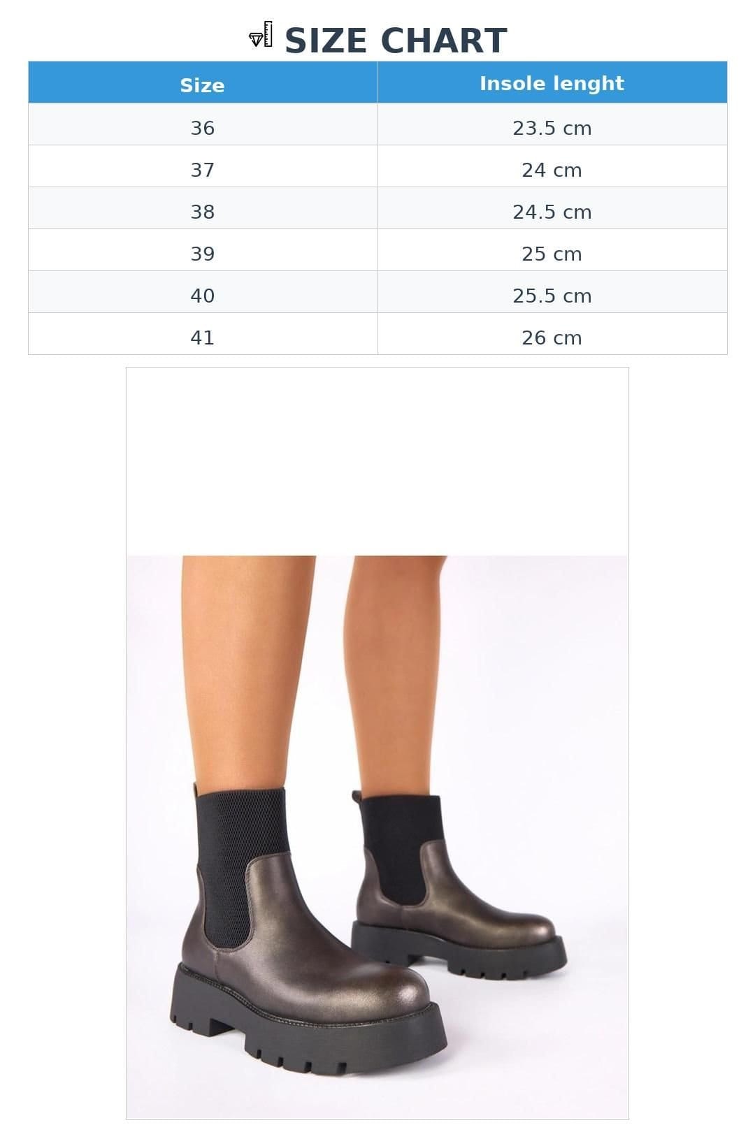 Love Lace Love Lace Women's Metallic Platform Ankle Boots with Flexible Upper Comfort in Grey - 4