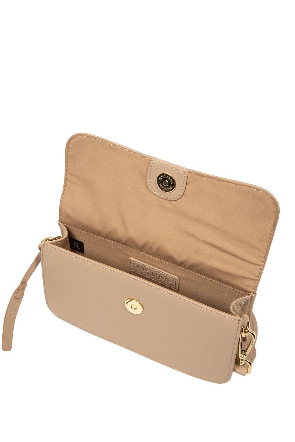 Pure Luxuries London Pure Luxuries London Women's 'Millie' Leather Mini Cross Body & Clutch Bag in Natural - 4