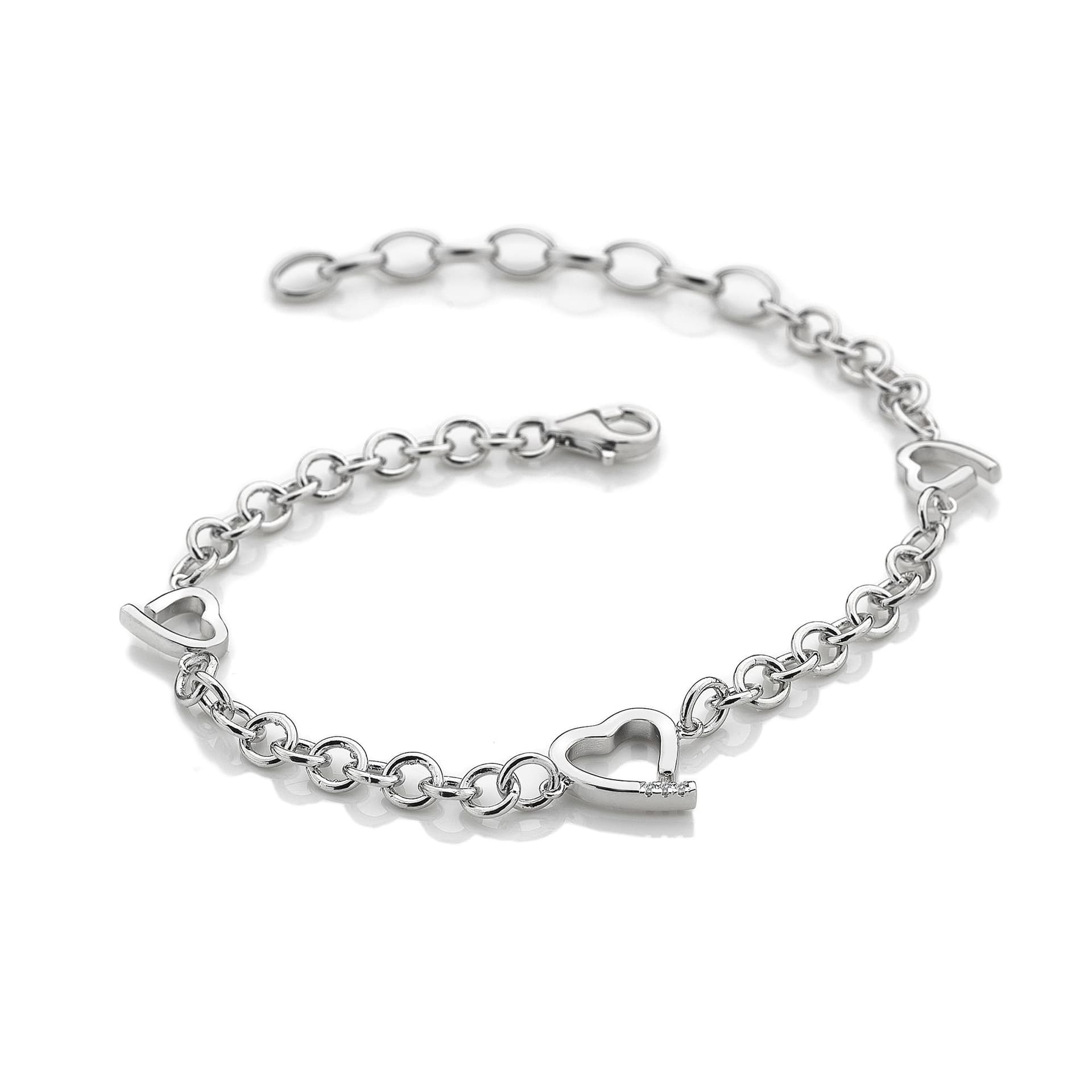 Hot Diamonds Hot Diamonds Women's Warm Heart Bracelet in Silver
