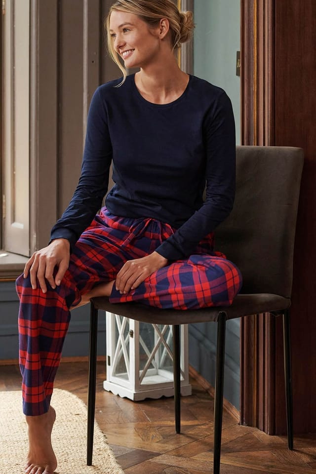 British Boxers British Boxers Women's 'Dumbarton' Tartan Brused Cotton Pyjama Trousers - 2