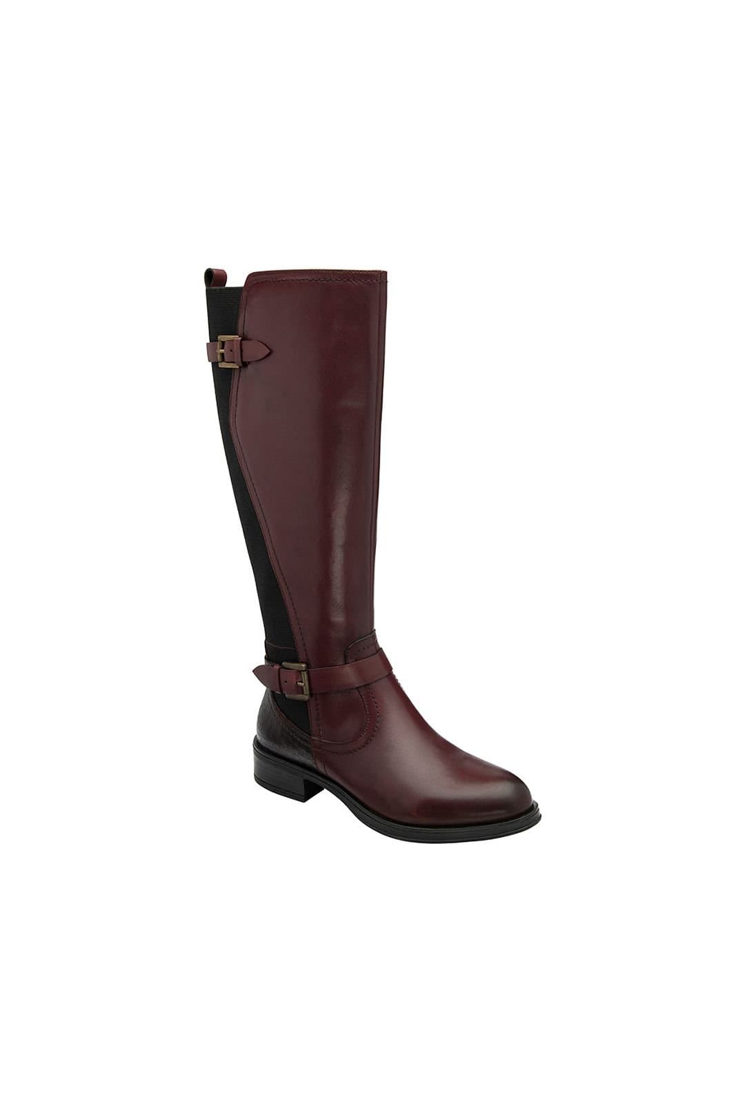 Ravel Ravel Women's Bordo Leather 'Eildon' Knee-High Boots in Burgundy