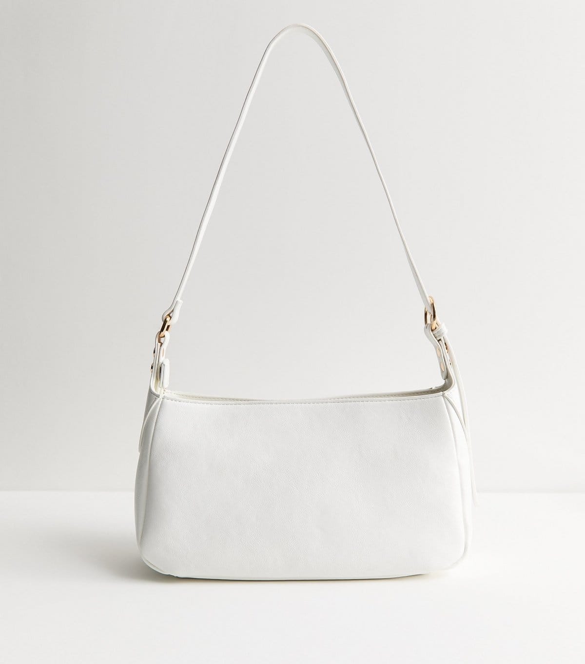 New Look White Faux Leather Turn Lock Shoulder Bag New Look - 4