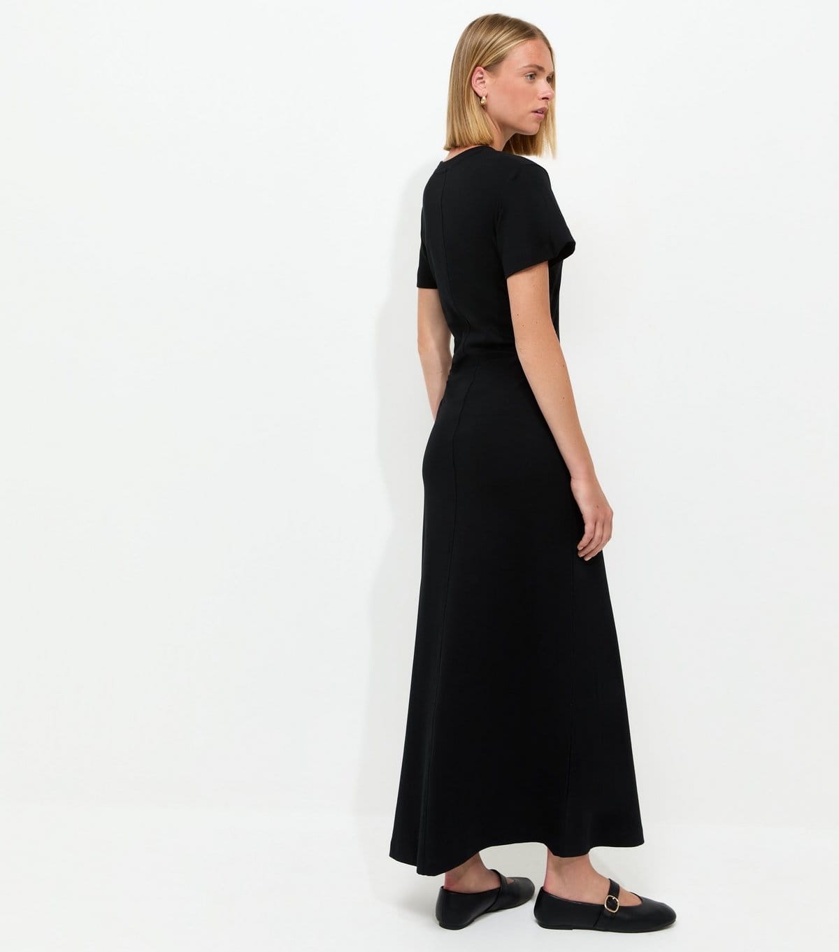 New Look Women's Black Shirred Side Jersey Midi Dress New Look - 4