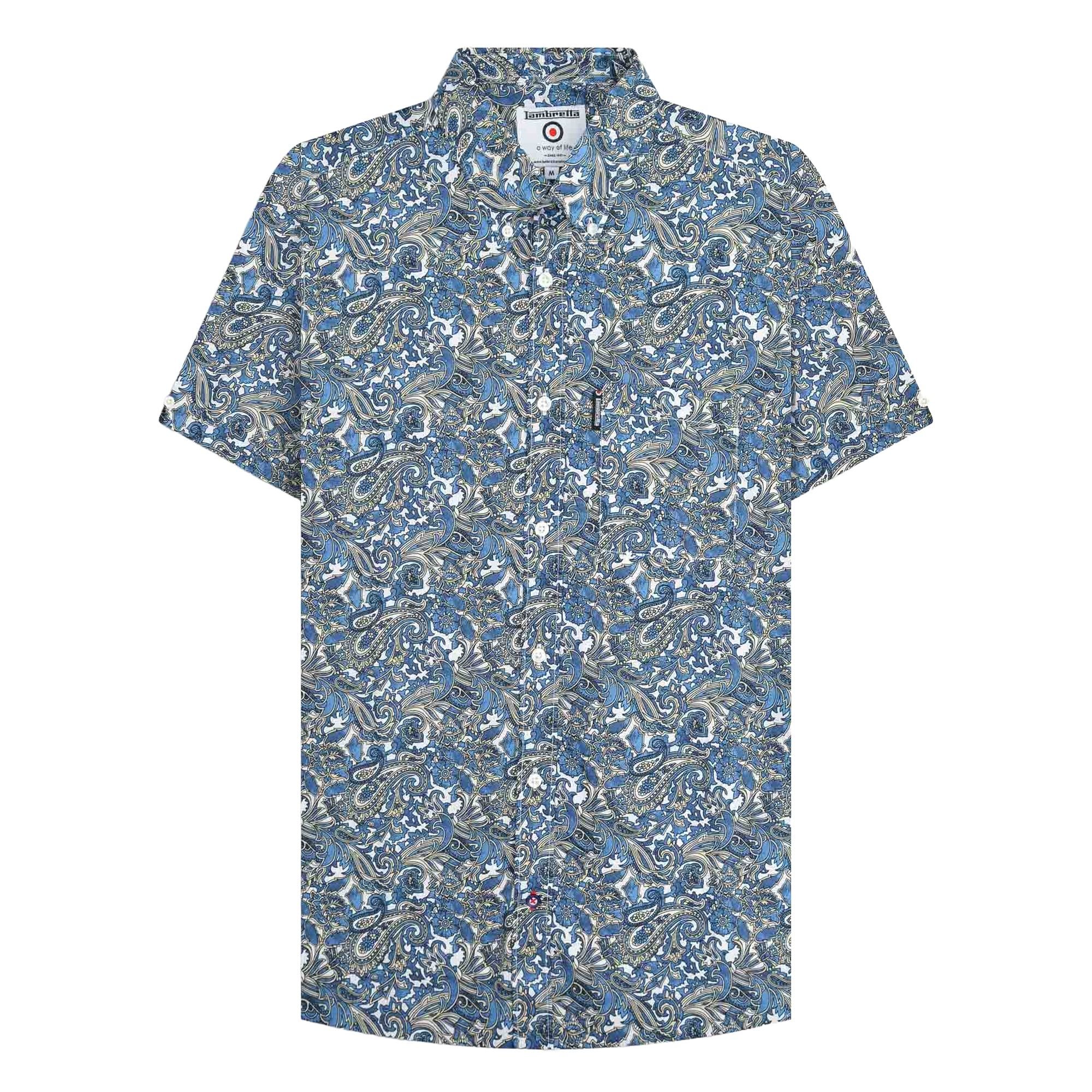 Lambretta Lambretta Men's SS25 Paisley Shirt in White - 2