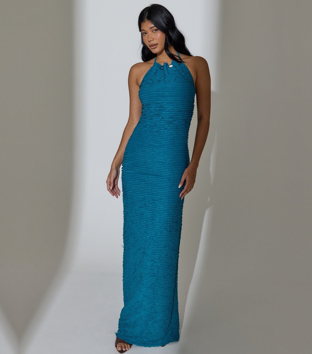 South Beach Women's Teal Halter Neck Maxi Dress South Beach New Look - 4