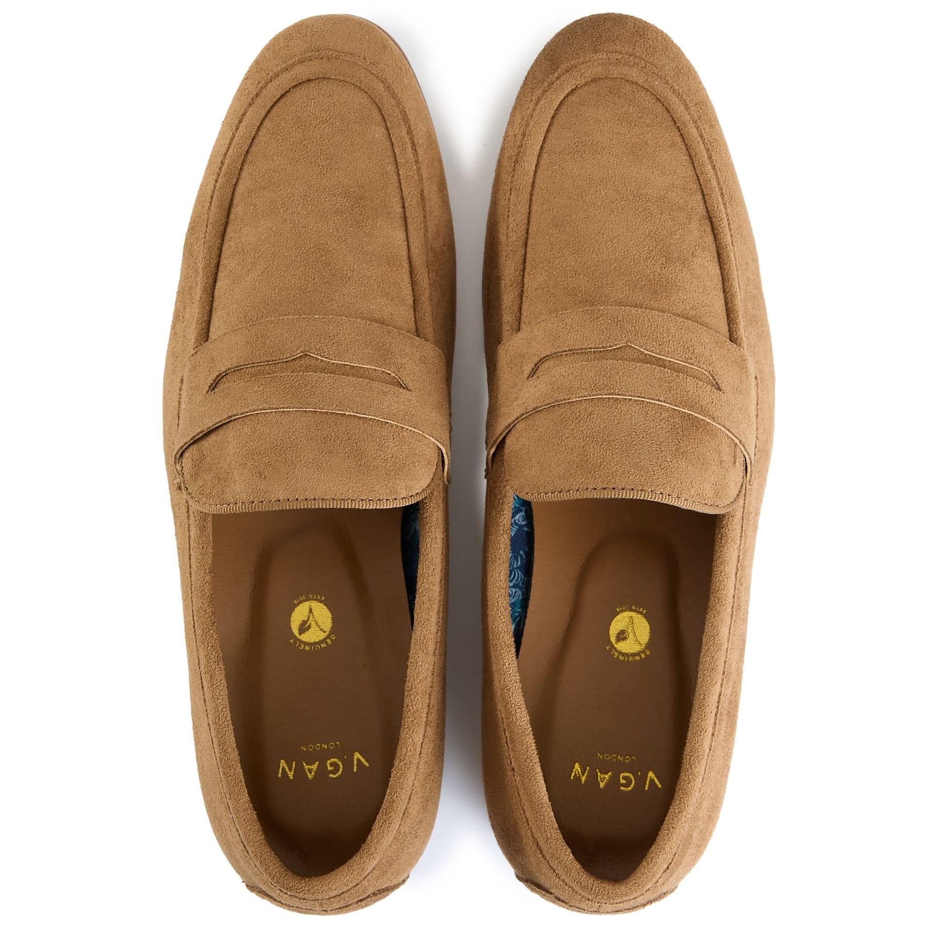 V.GAN V.GAN Men's Kola Loafer Shoes in Tan - 4