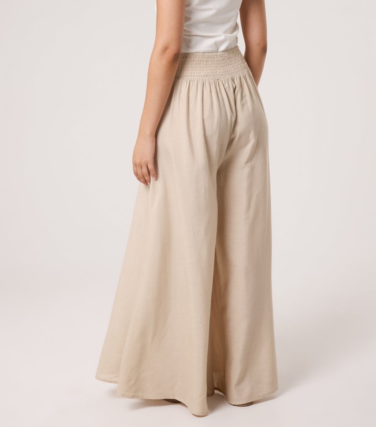 Blue Vanilla Women's Stone Embellished Waist Wide Leg Trousers Blue Vanilla New Look - 4