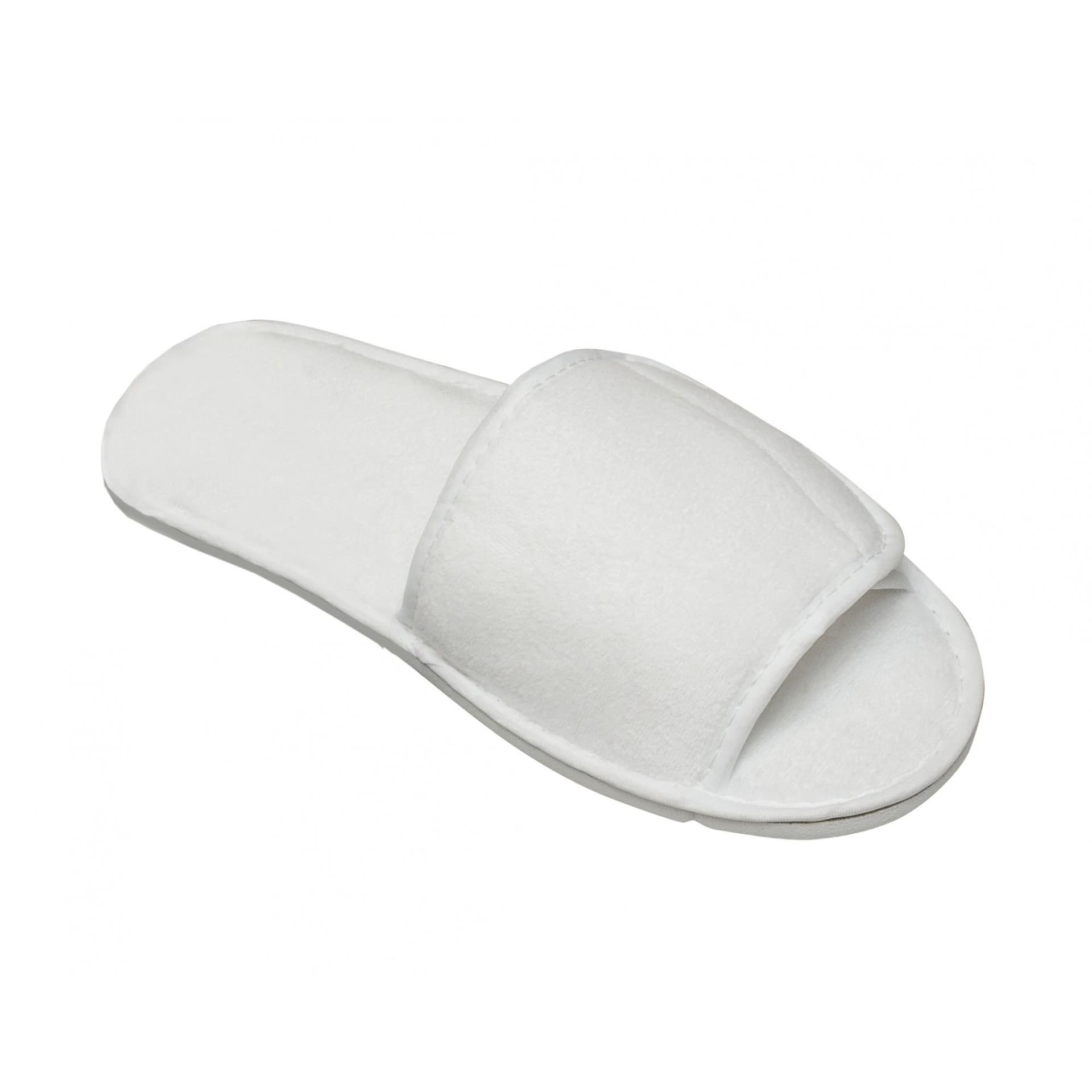 Towel City Towel City Men's Open Toe Slippers in White