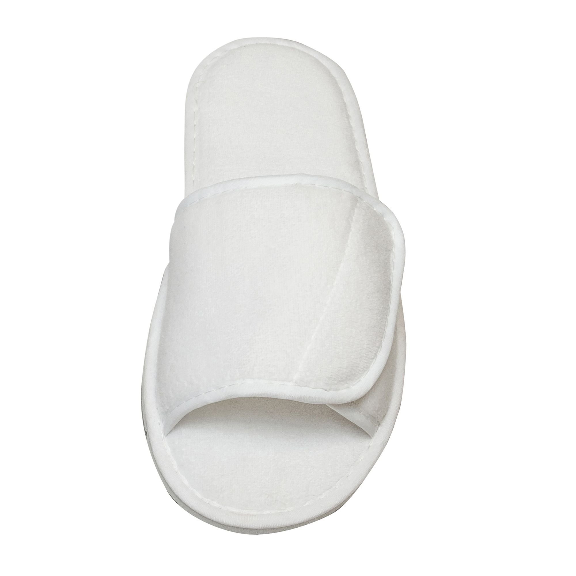 Towel City Towel City Men's Open Toe Slippers in White - 2