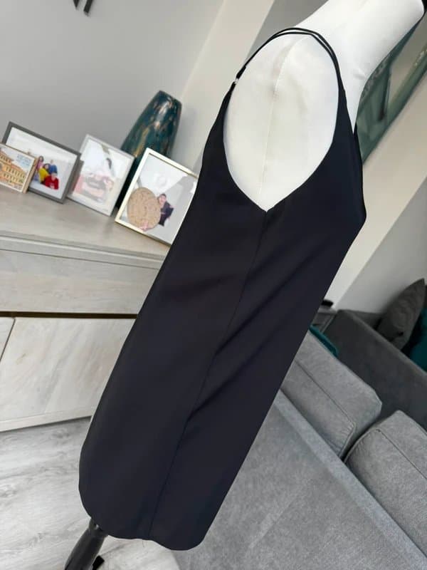 Topshop Topshop Black Slip Style Dress (10 Petite)