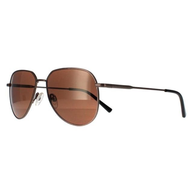 Serengeti Serengeti Men's Aviator Brushed Bronze Mineral Drivers Gold Polarized Haywood Small in Brown - 2