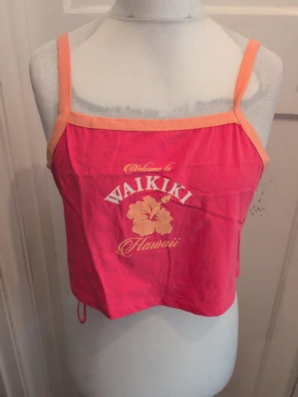 Primark Brand New Primark 12-14 Pink And Orange Pyjama Sleeveless Top