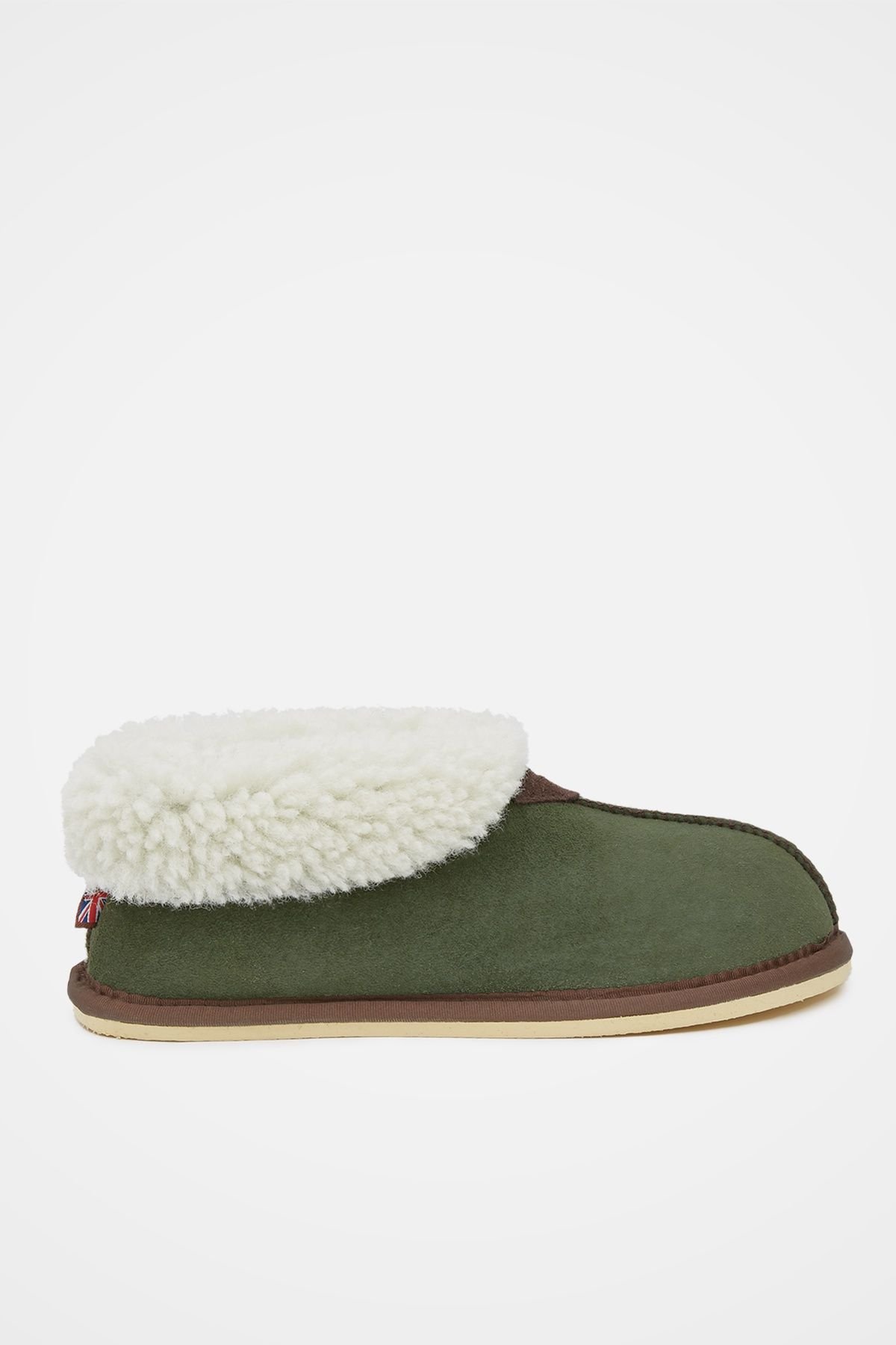 Celtic & Co Celtic & Co Women's ' Shearling Bootee Slippers in Dark Olive - 3