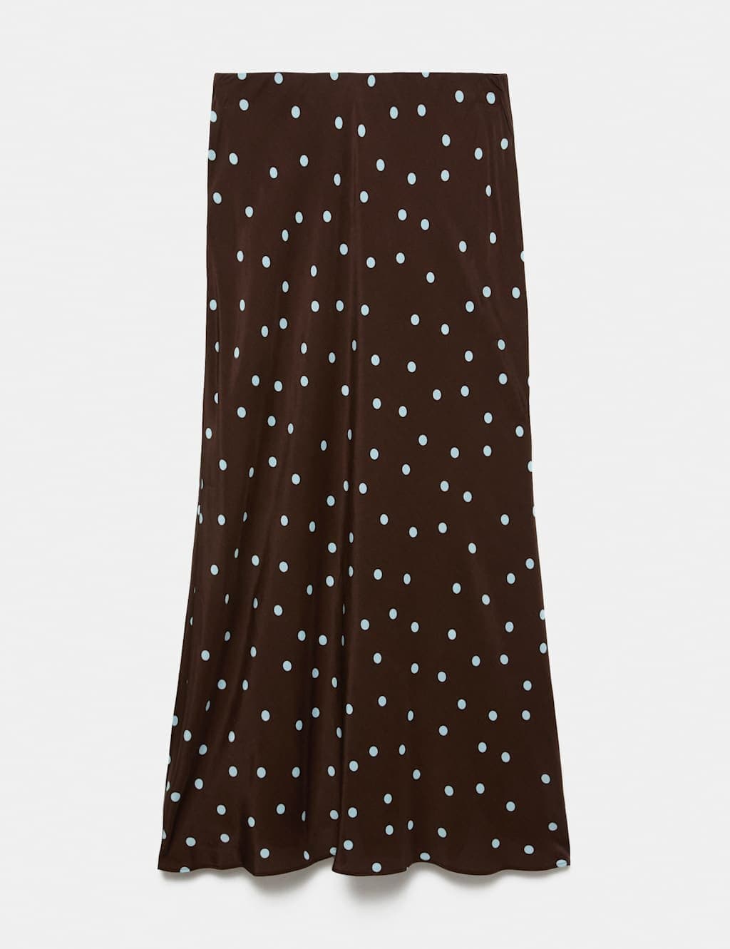 Marks & Spencer M&S Chiffon Polka Dot Maxi Slip Skirt Chocolate Mix