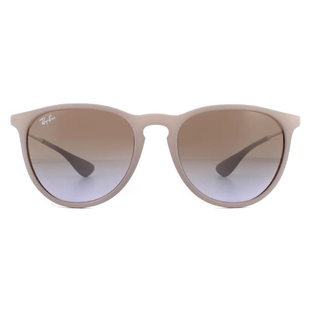 Ray-Ban Ray-Ban Women's Round Dark Rubber Sand Brown Gradient Erika 4171 Sunglasses in Beige - 2