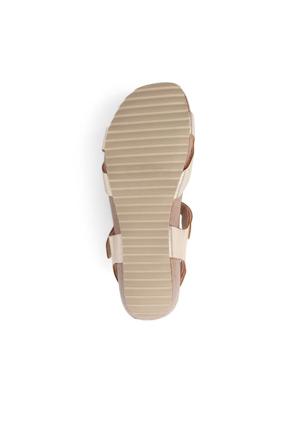 Jones Bootmaker Jones Bootmaker Women's Joanie Leather Sandals in Gold - 4