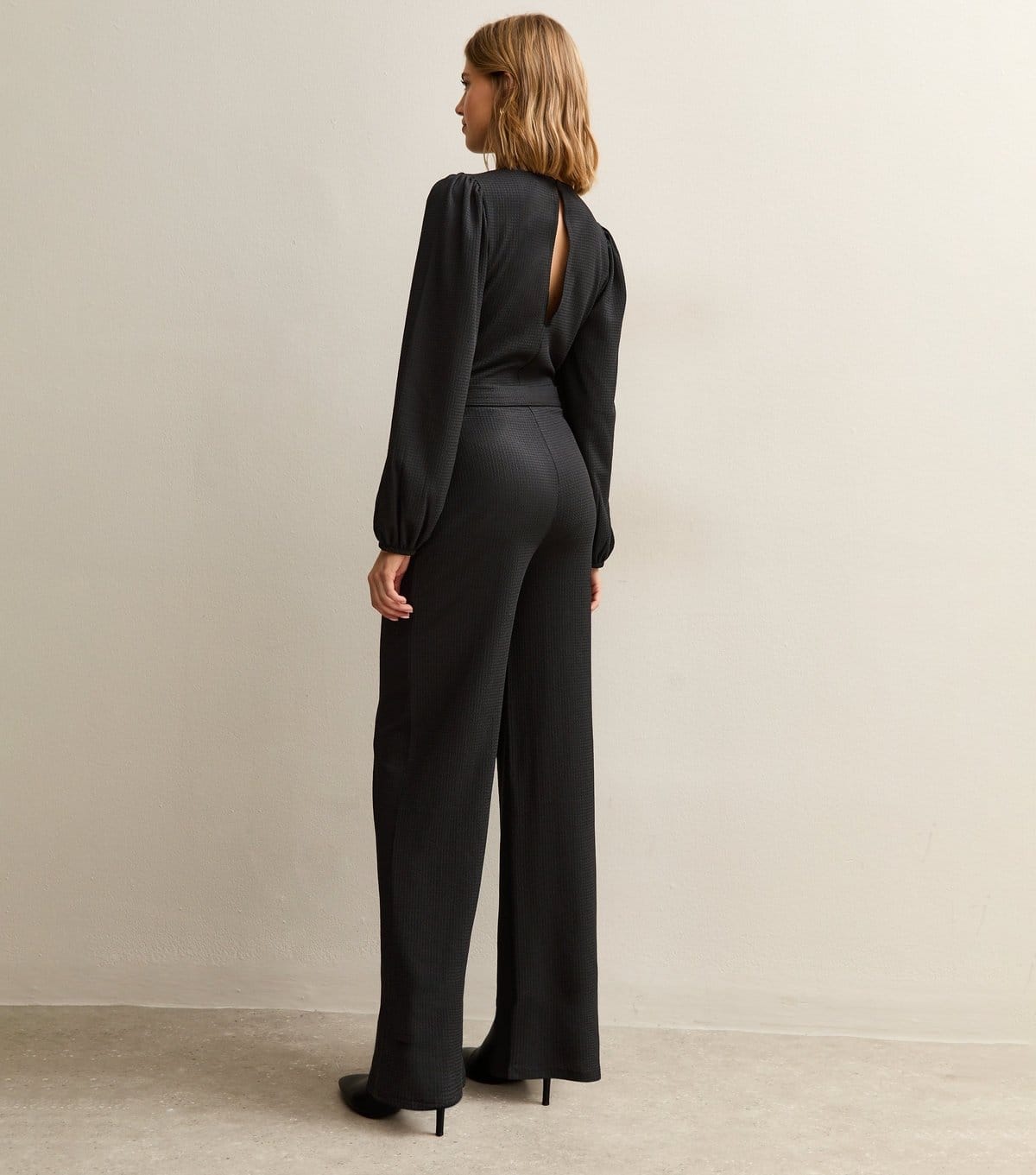 New Look Women's Black Belted Wide Leg Jumpsuit New Look - 4