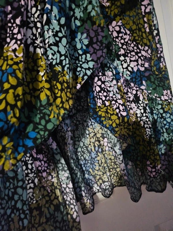 ASOS Design Asos Design Wrap Midi Skirt with Ruffle Hem in Multi Floral Animal. Size UK 10. RRP £49.99!