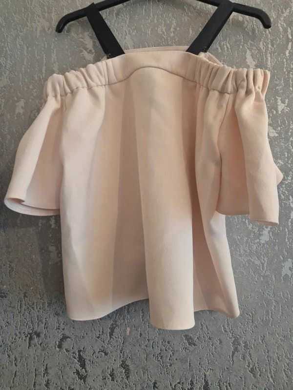 Topshop Topshop Structured Bardot Cold-Shoulder Top size 16 excellent condition