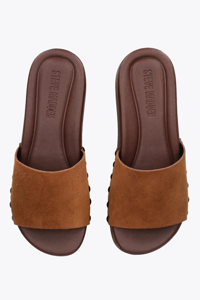 Steve Madden STEVE MADDEN Women's 'Conga Tan' Suede Sandals in Tan - 2