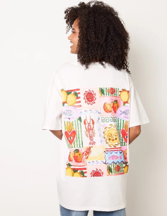 Blue Vanilla Short Sleeve Back Print T-Shirt - 2