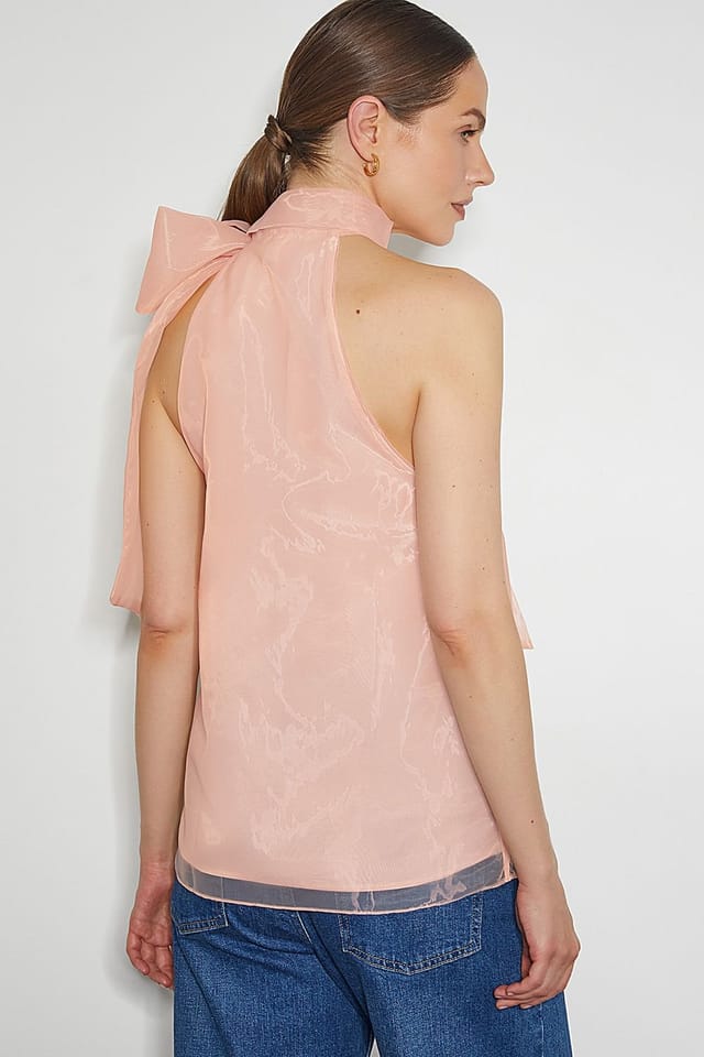 Monsoon Monsoon Women's Vera Sleeveless Organza Pussybow Top Pink - 3