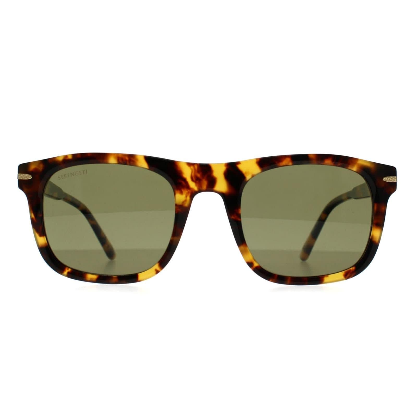 Serengeti Serengeti Men's Square Shiny Havana Mineral Polarized 555nm Photochromic Charlton in Brown