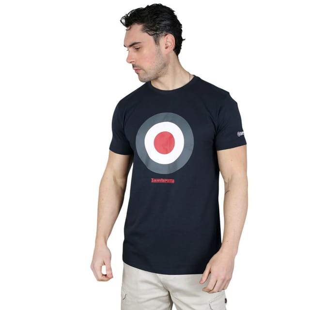 Lambretta Lambretta Men's Target Cotton T-Shirt in Navy - 3