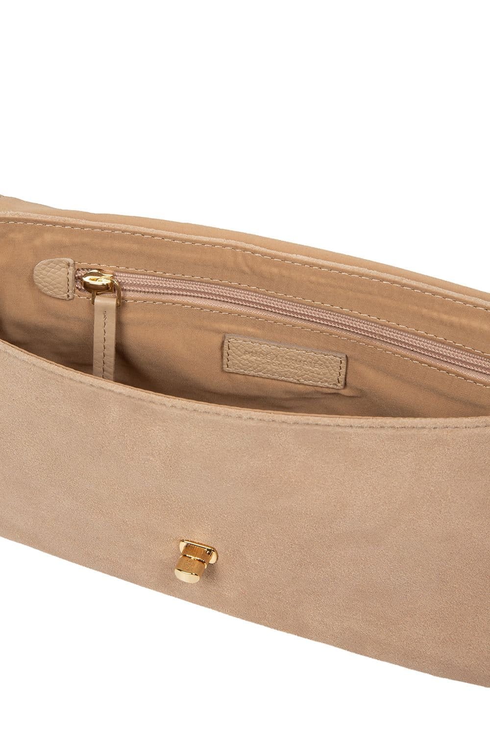 Pure Luxuries London Pure Luxuries London Women's 'Hope' Suede Clutch Bag in Beige - 4