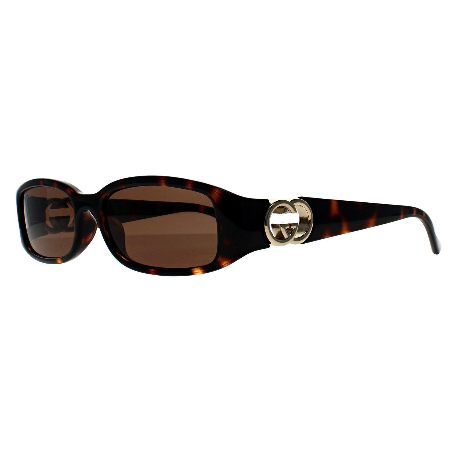 Gucci Gucci Women's Rectangle Brown Havana Brown GG1661S - 2