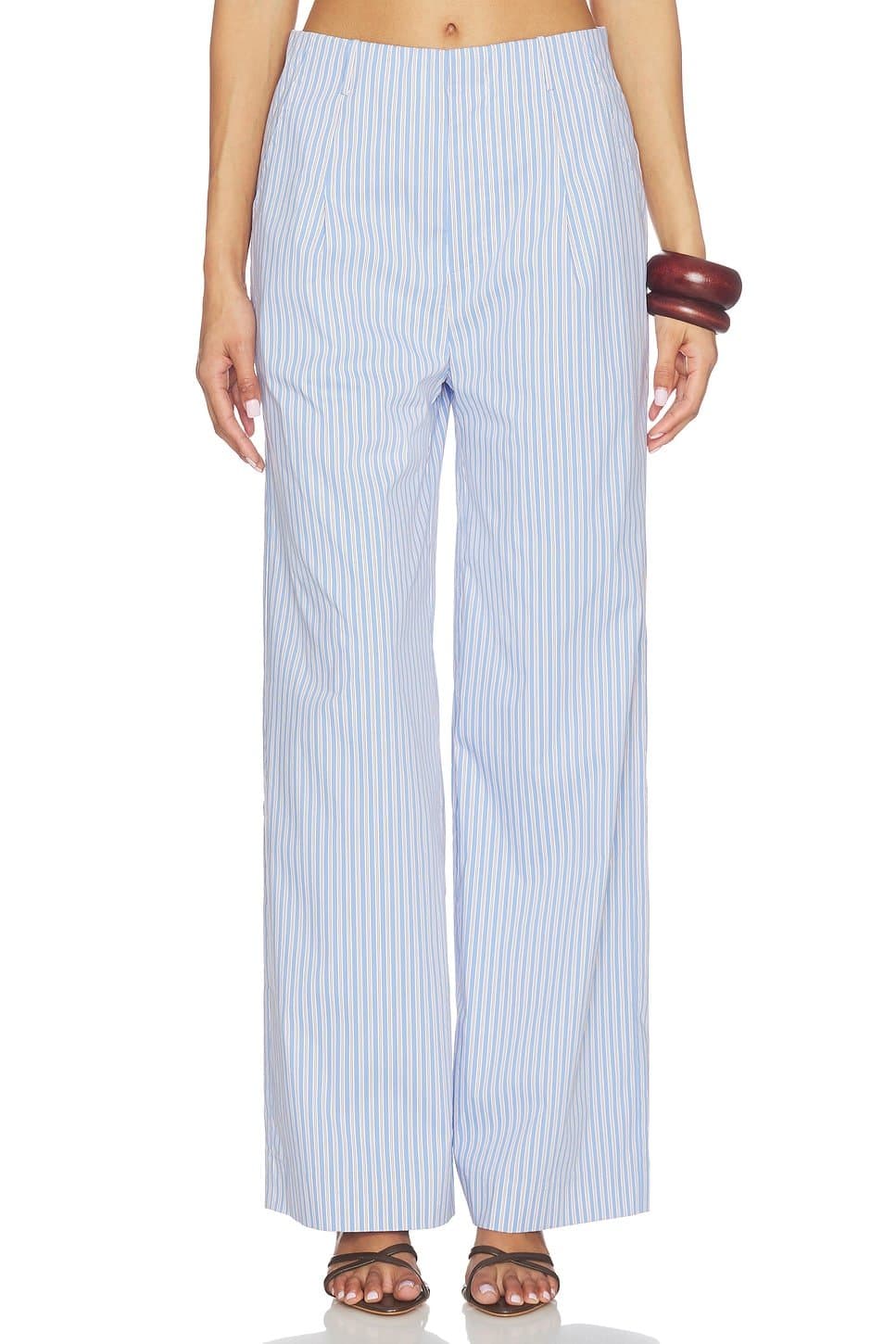 revolve Revolve Blue Multi Striped Wide Leg Pants