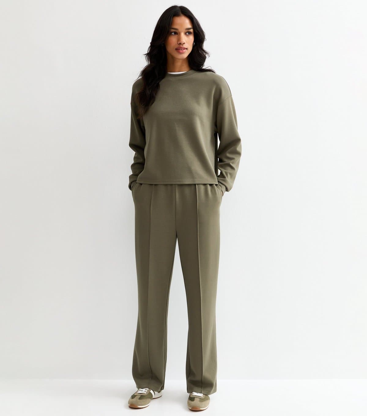 New Look Women's Premium Khaki Jersey Joggers New Look