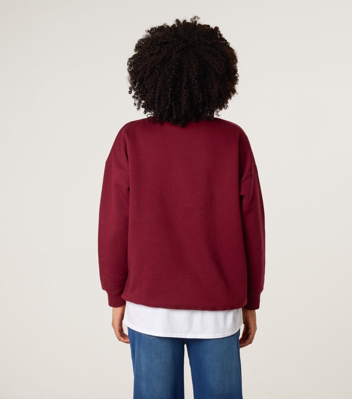 Blue Vanilla Women's Dark Burgundy Weekend Sweatshirt Blue Vanilla New Look - 4