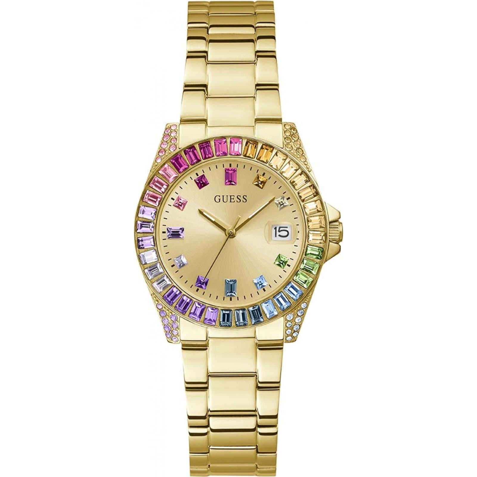 Guess Guess Women's GW0475L3 Opaline 34mm Quartz Watch in Gold