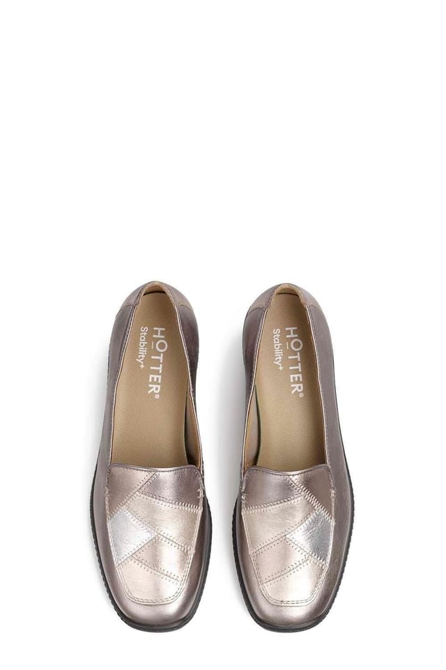Hotter Hotter Women's Wide Fit 'Faith II' Loafers in Metallics - 3