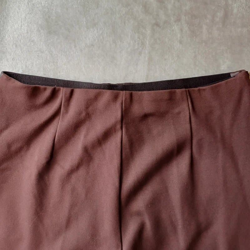 Never Fully Dressed Size 12 Brown Faux Leather Leggings Chocolate Coated Trousers Wet Look Gold Zip