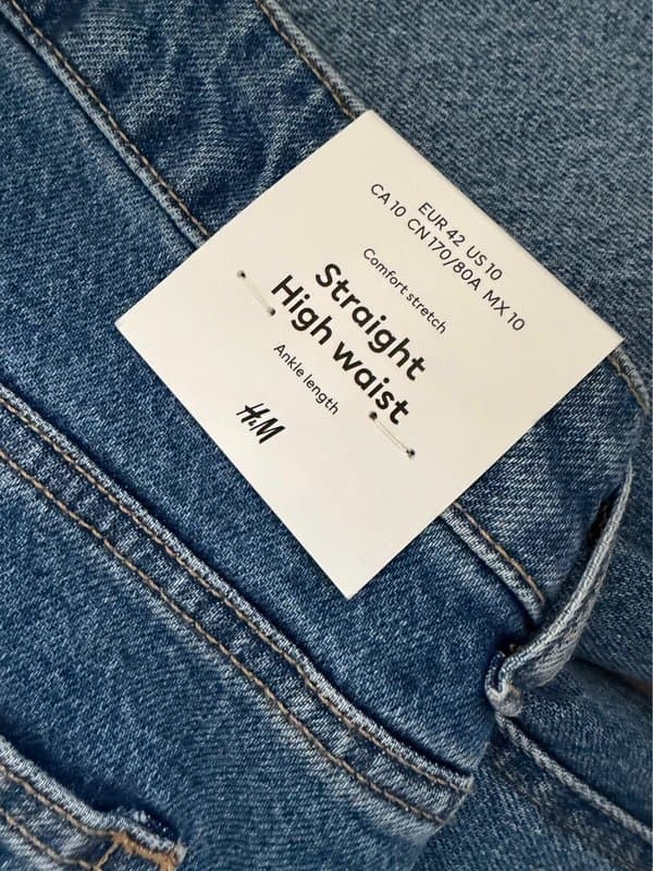 H&M H&M Straight High Waisted Jeans – Ankle Length