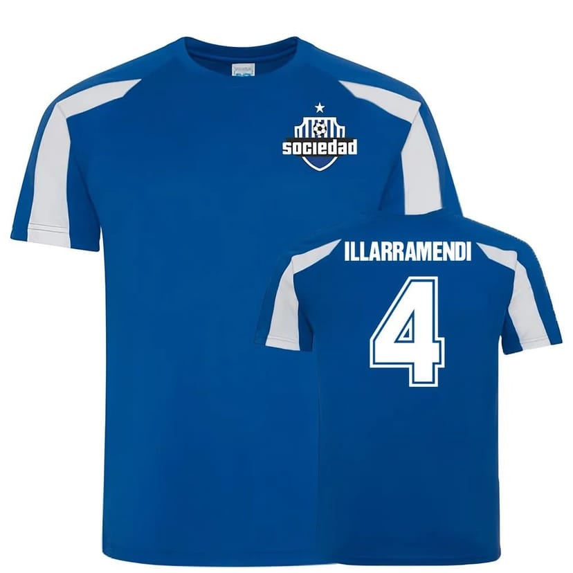 Real Sociedad Real Sociedad Men's Mens Asier Illarramendi Sports Training Jersey in Blue - 1