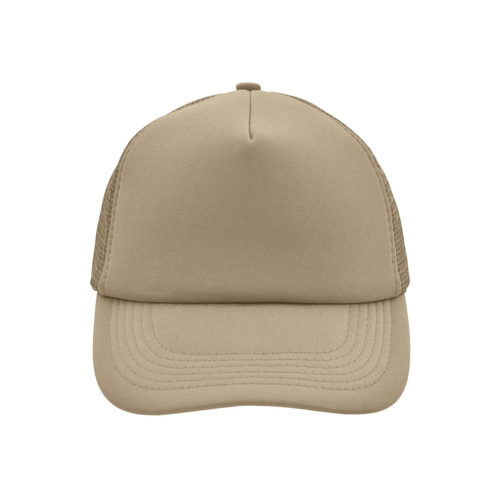 Myrtle Beach Myrtle Beach Men's 5 Panel Polyester Mesh Baseball Cap in Khaki