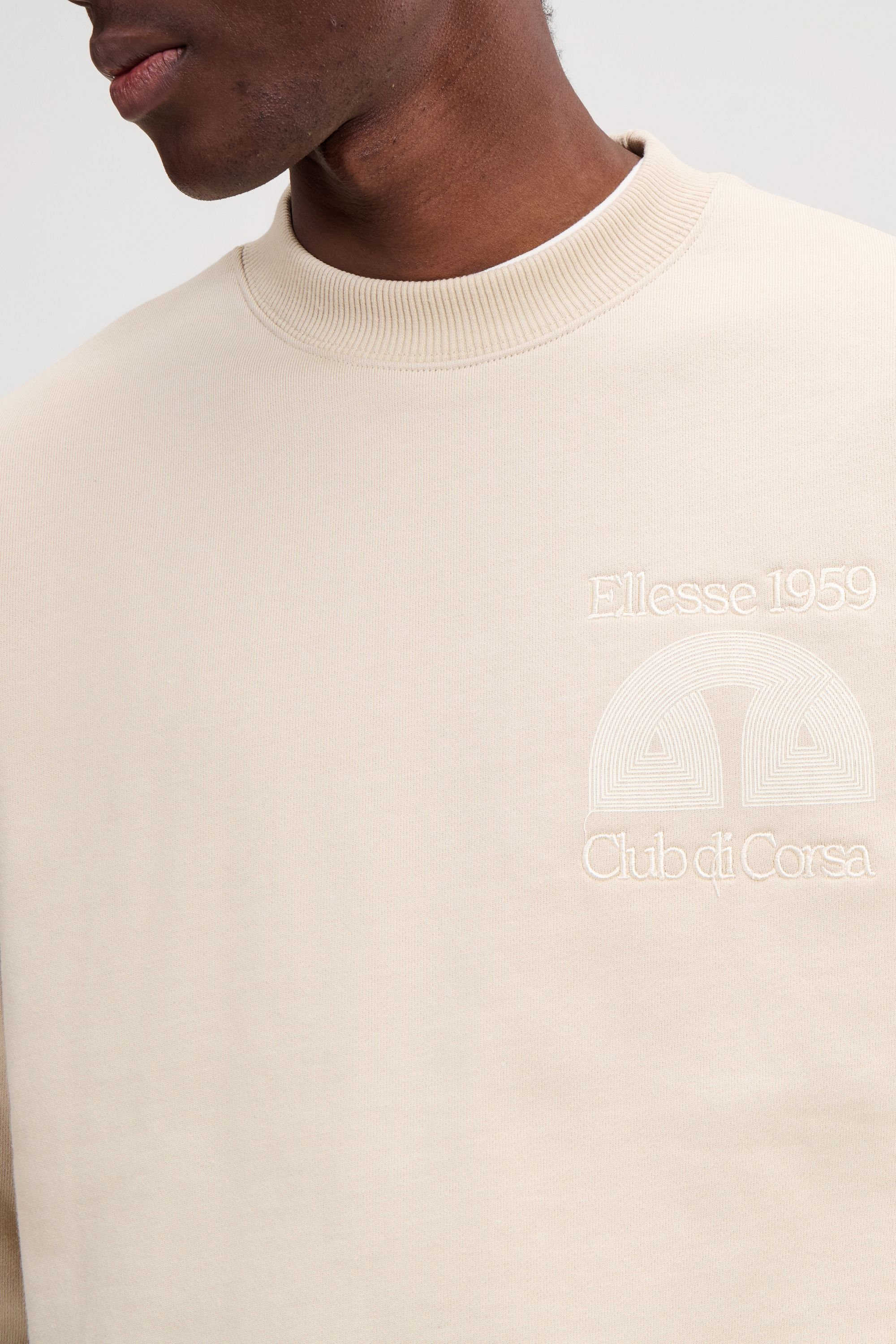 Ellesse Ellesse Men's Club Di Corsa Sweatshirt in Stone - 3