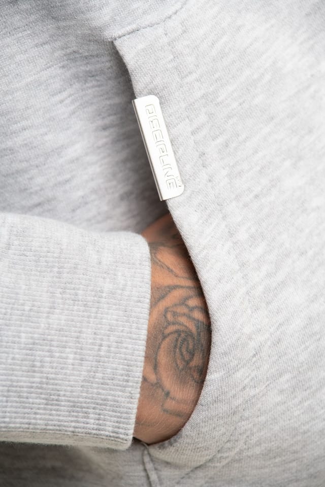 Discipline 365 Discipline 365 Men's Discipline Unisex Hoodie with Pockets in Light Grey - 3