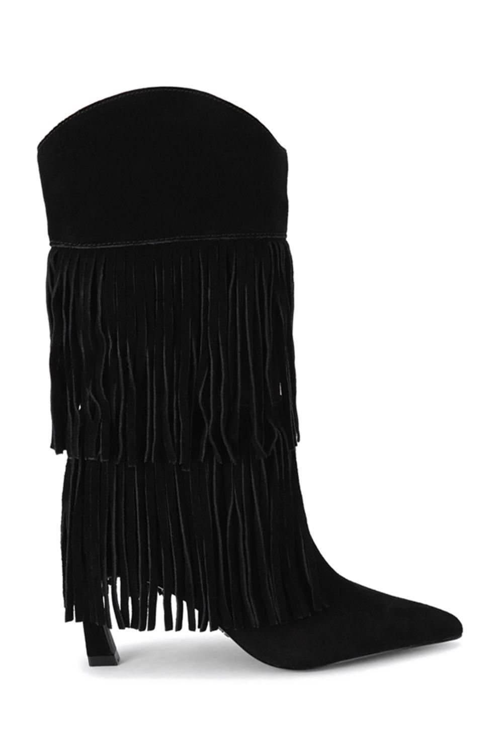 Steve Madden STEVE MADDEN Women's 'Torch Brown Black' Suede Boots in Black