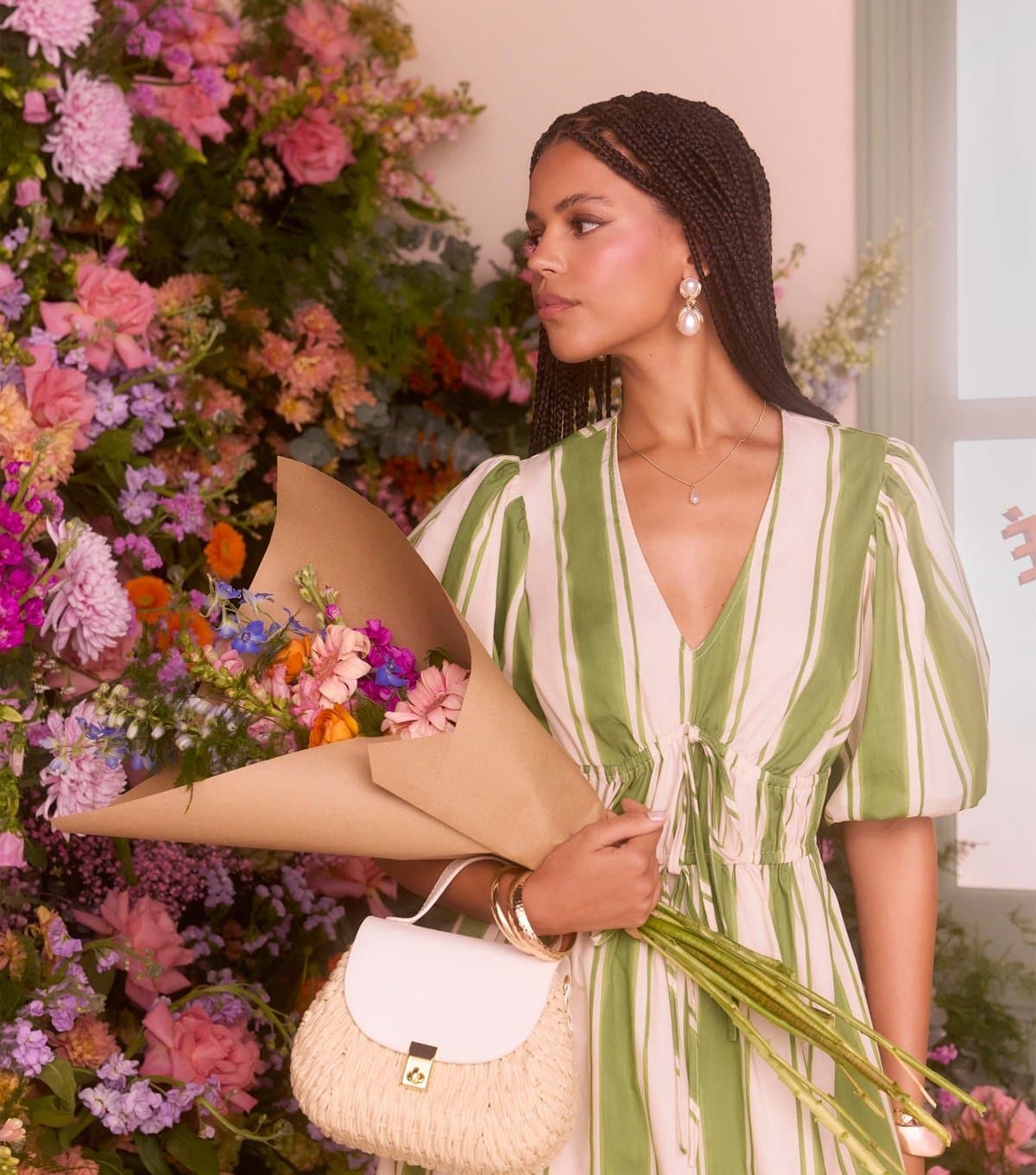 New Look New Look Stone Woven Wicker Crossbody Bag with Scarf