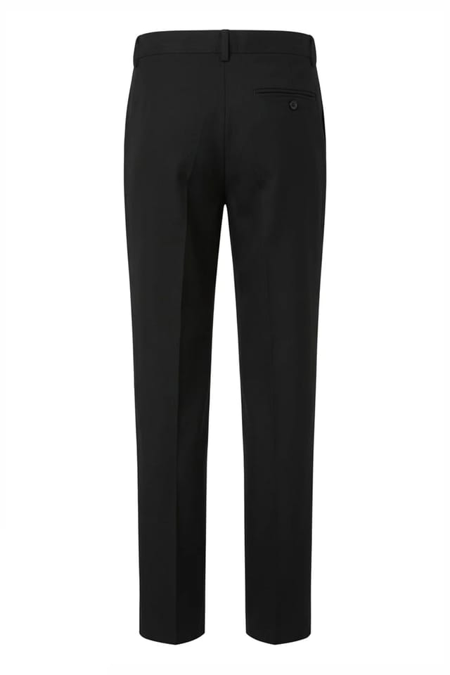 David Luke David Luke Men's Regular Fit School Trousers in Black - 2
