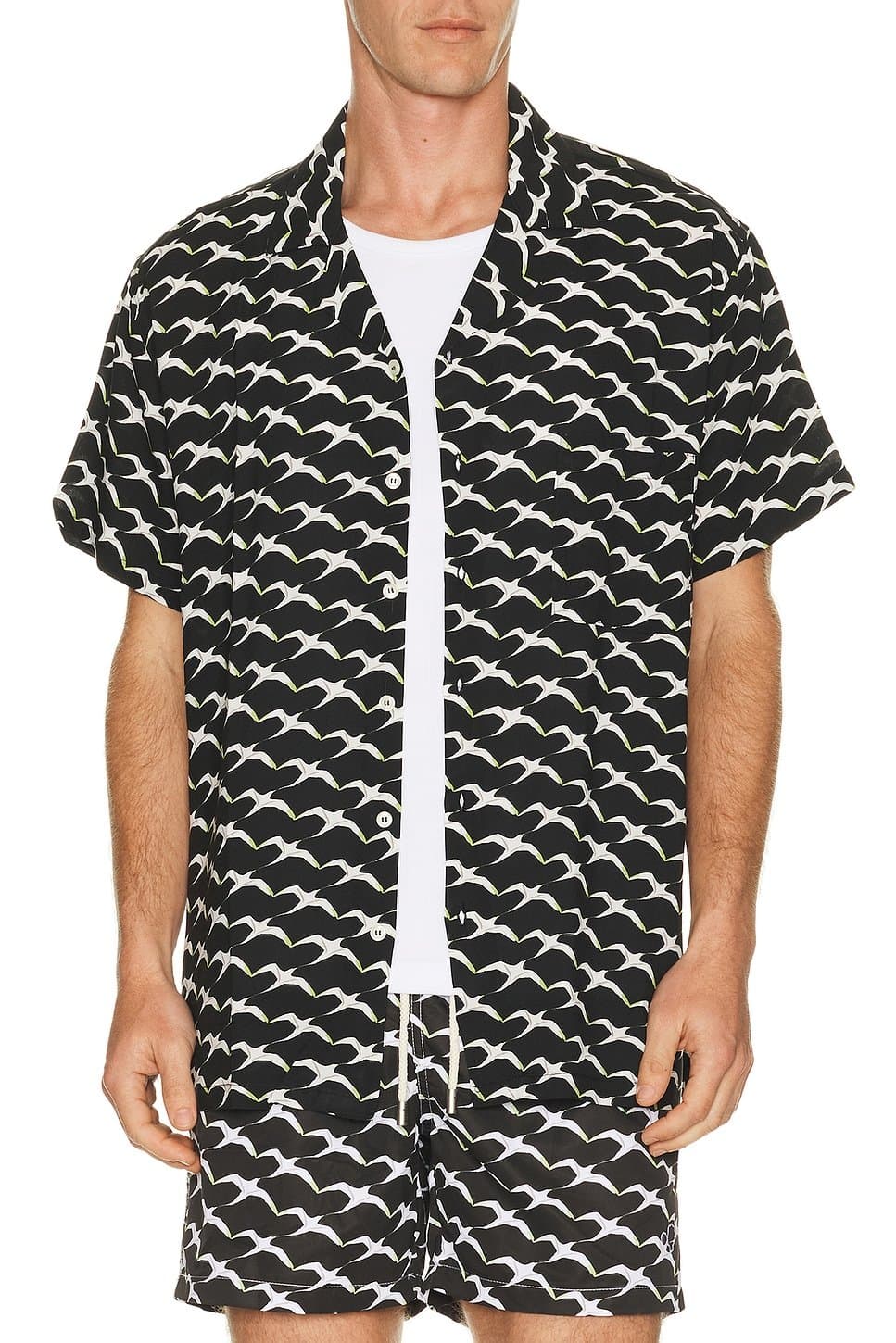 revolve Birds x Clara Arnus Camp Collar Shirt in Black