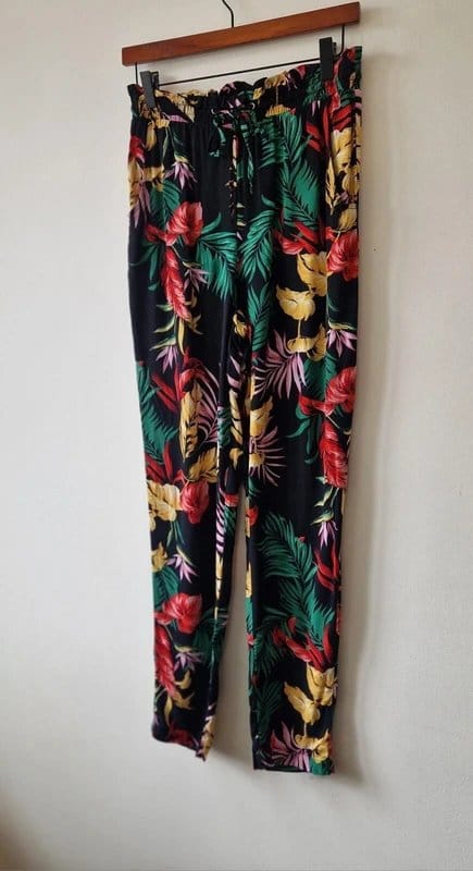 New Look Black Floral Harem Pants