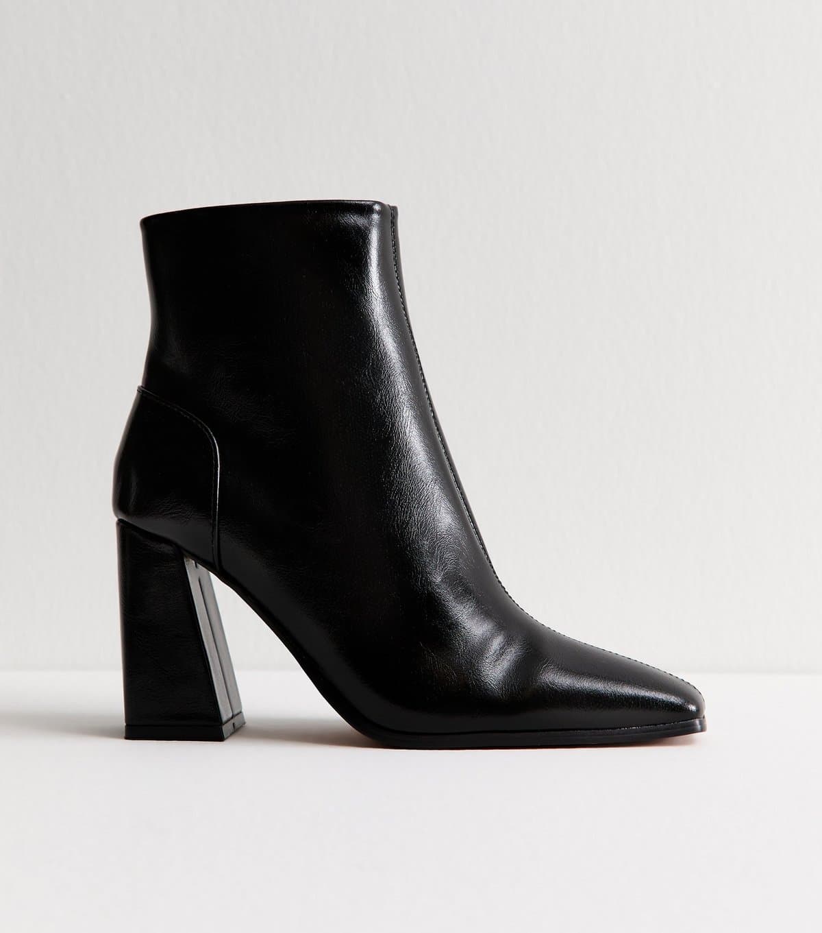 New Look New Look Black Faux Leather Ankle Boots Vegan